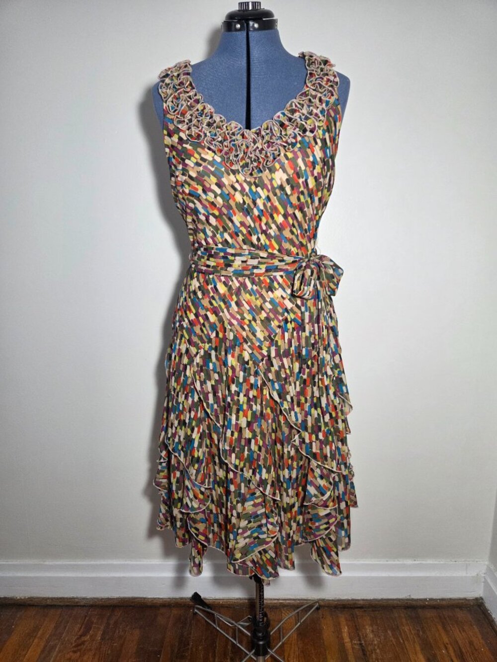 Signature by Robbie Bee y2k Trumpet Flounce Dress